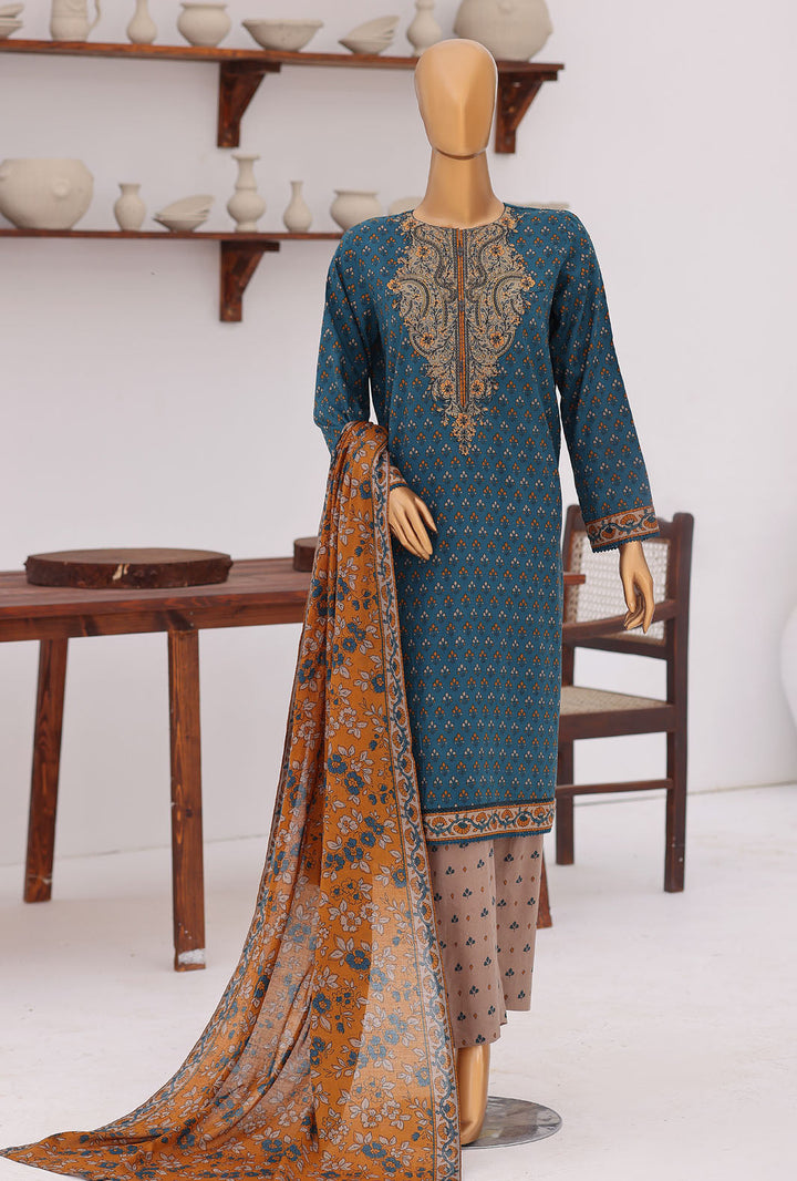 Daily Wear by HZ Textiles Unstitched Embroidered Lawn 3 Piece Suit PDW - 3314 Casual Collection