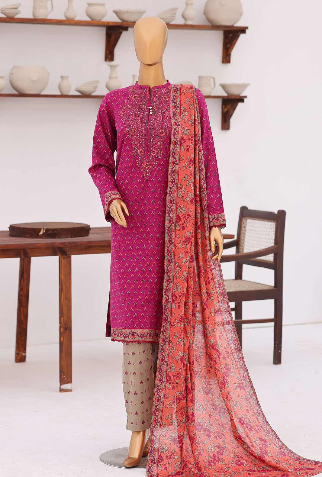 Daily Wear by HZ Textiles Unstitched Embroidered Lawn 3 Piece Suit PDW - 3315 Casual Collection