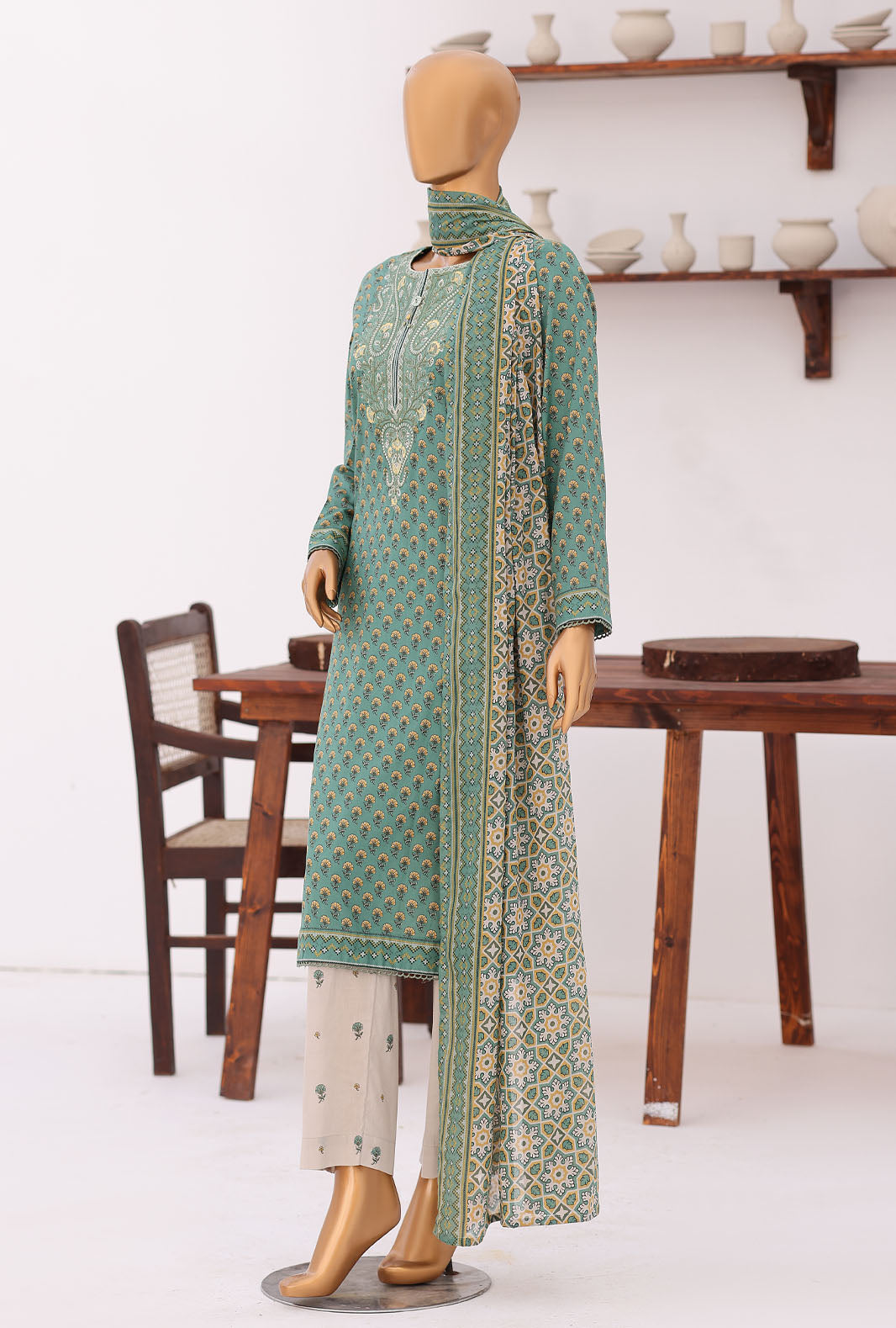 Daily Wear by HZ Textiles Unstitched Embroidered Lawn 3 Piece Suit PDW - 3316 Casual Collection