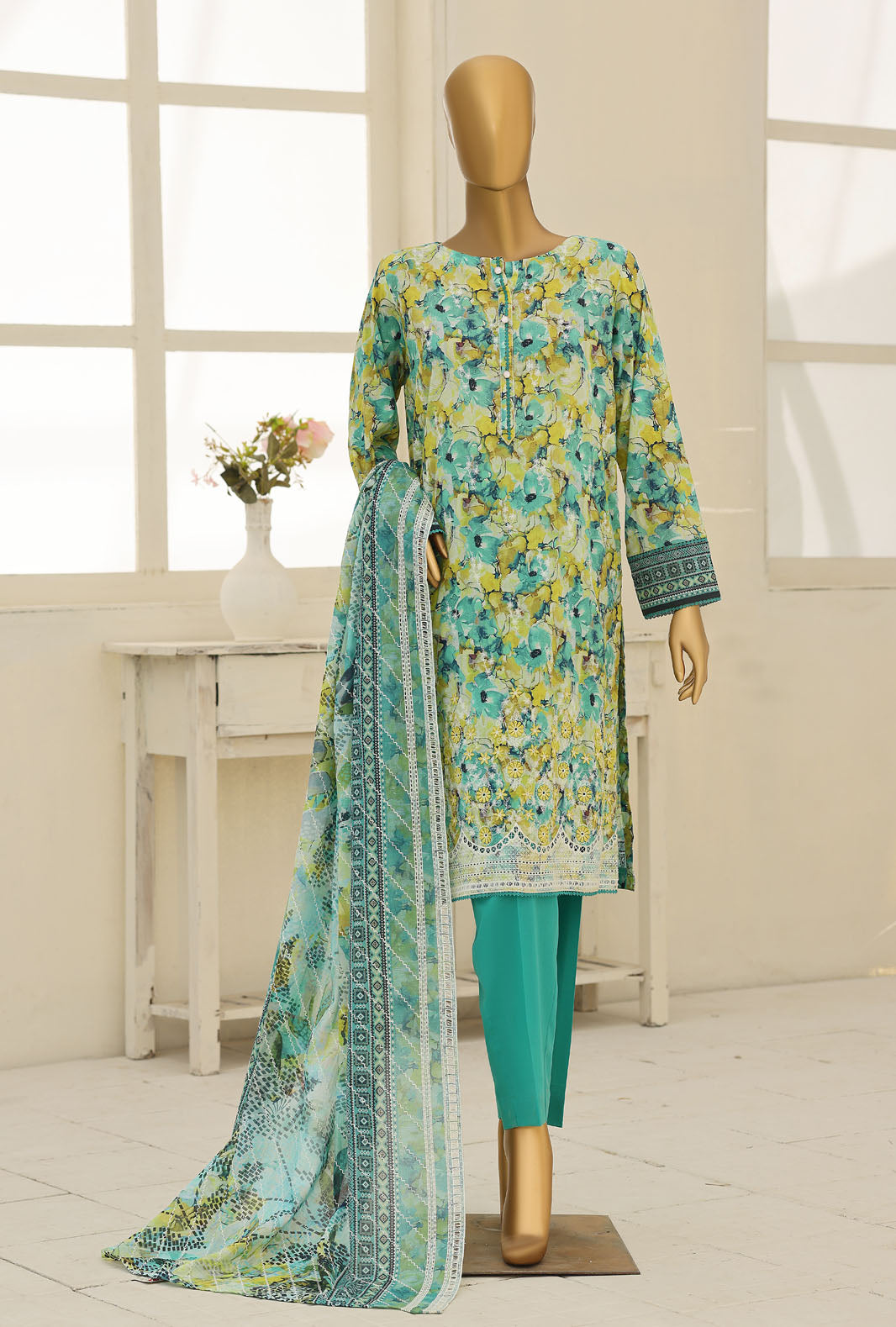 Premium Signature by HZ Textiles Unstitched Embroidered Lawn 3 Piece Suit PEC-640 Festive Collection