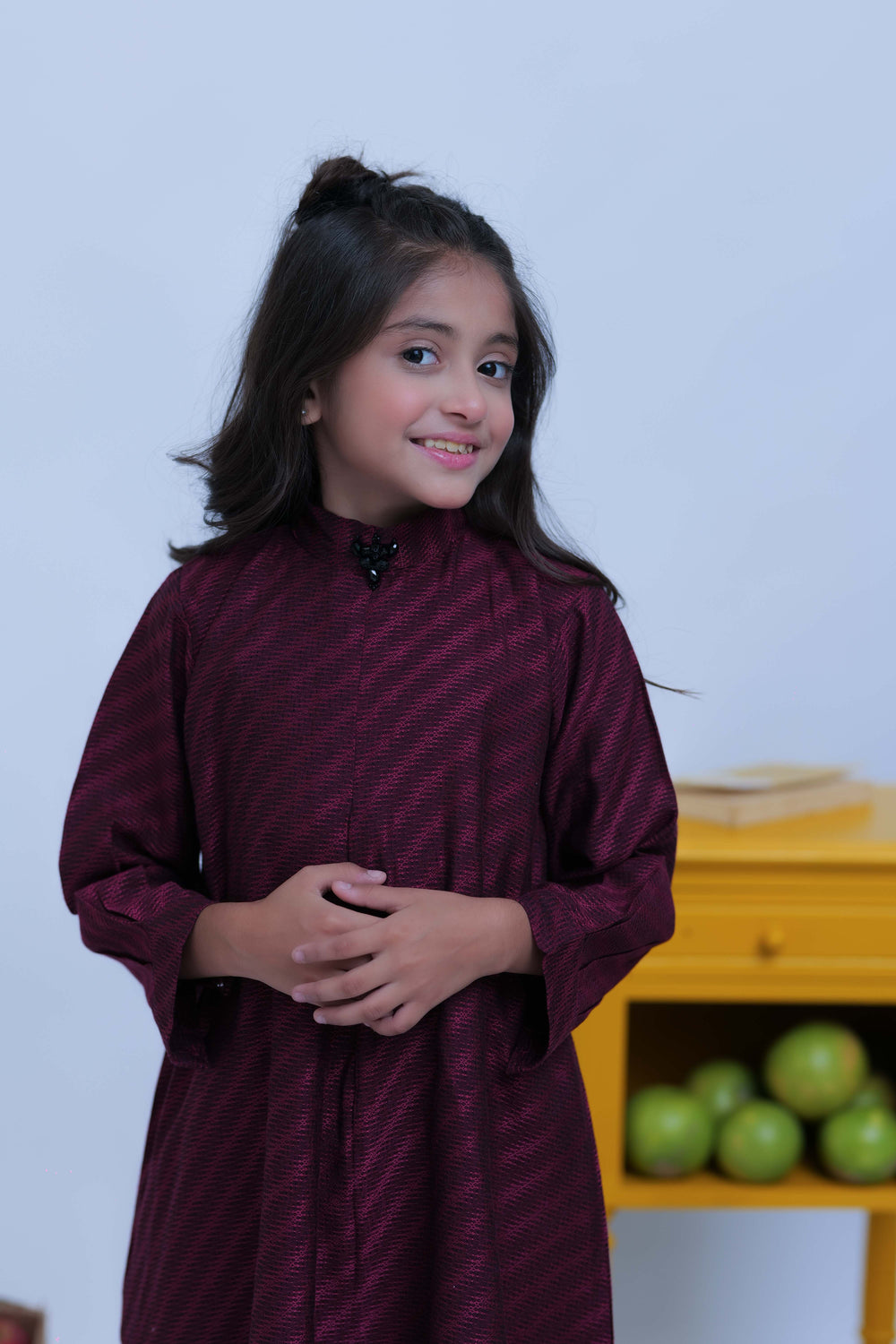 Senorita Kids RTW Shocking Pink and Black Casual 2 Piece Suit Acrylic  KAC-02774 - Summer Collection