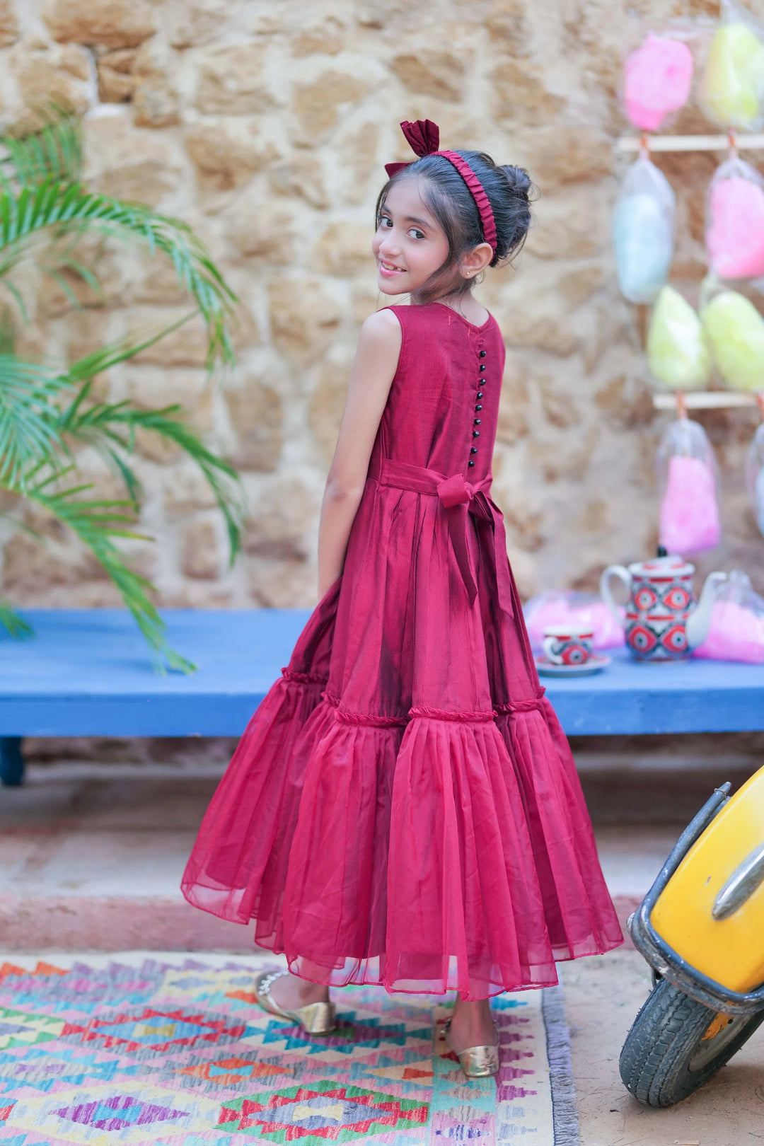 Senorita Girls RTW Printed Banarsi 3 Piece Suit KDD-02752 - Festive Collection
