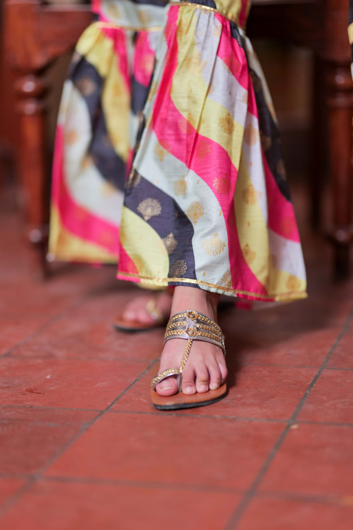 Senorita Kids RTW Black and Gold Formal 3 Piece Suit Row Silk Fancy  KDD-02762 - Summer Collection