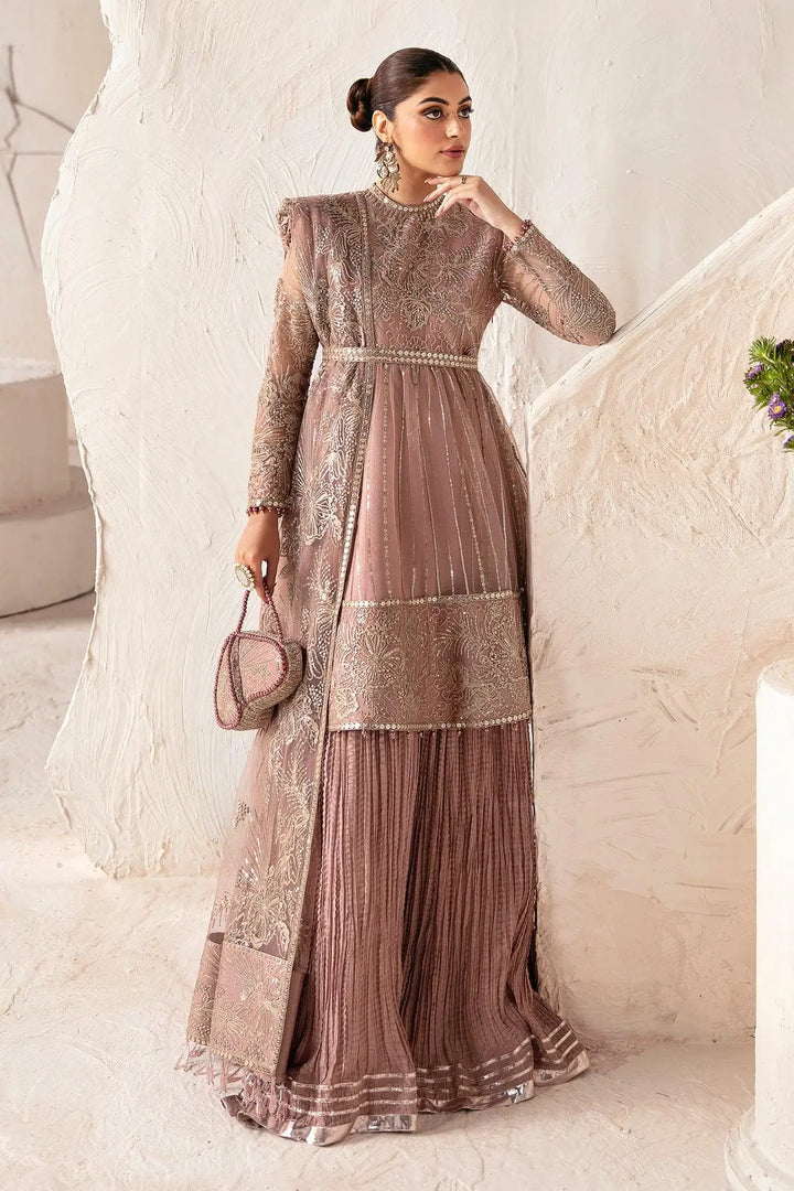 Heer By Alizeh Embroidered Net Suit Unstitched 3 Piece AFB24HF 04-Samara - Luxury Formal Collection