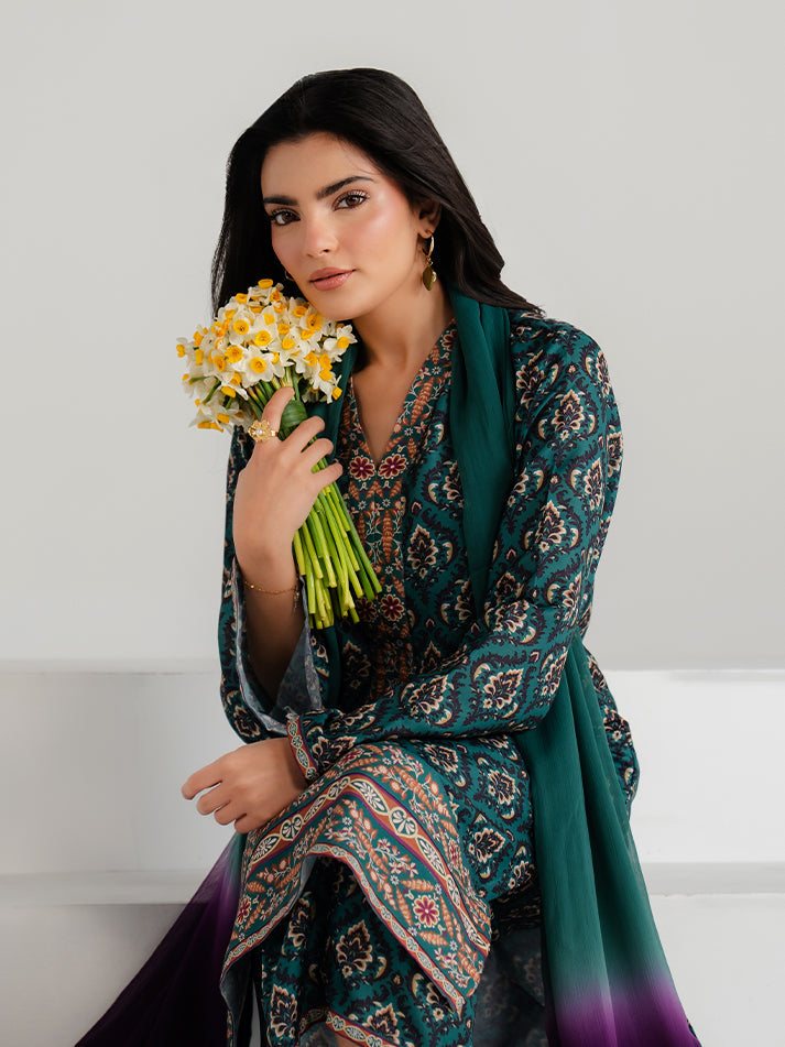 Summer Basics by Gulaal Women RTW Printed Poly 3 Piece Suit Lucero - Casual Collection