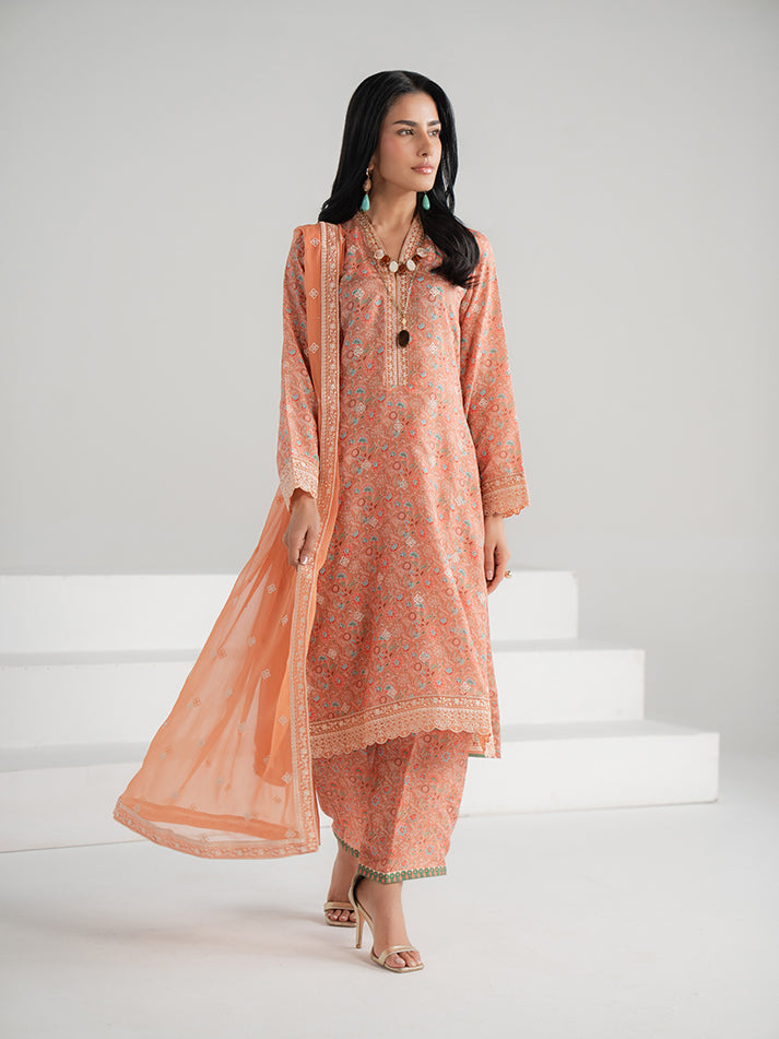 Summer Basics by Gulaal Women RTW Embroidered Poly 3 Piece Suit Vani - Casual Collection