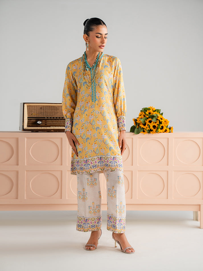 Summer Basics by Gulaal Women RTW Printed Poly 2 Piece Suit Claro - Casual Collection
