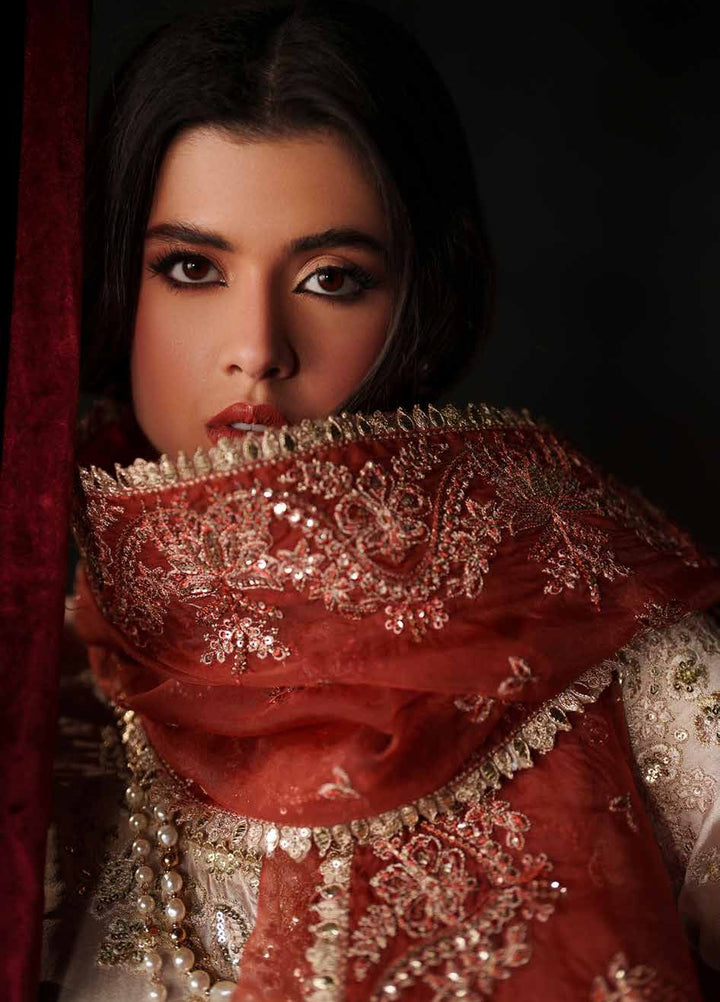 Verve Silk Edit by Emaan Adeel Unstitched Embroidered Raw Silk 3 Piece Suit EA26UVF Poise - Festive Collection