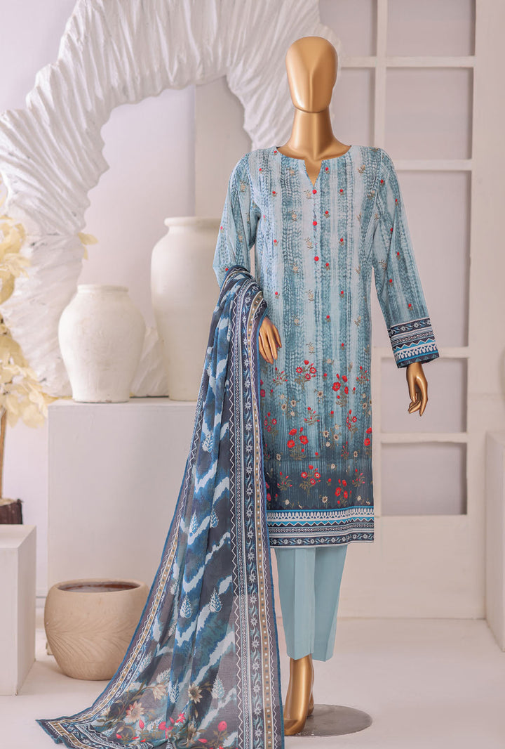 Platinum by HZ Textile Unstitched Printed Lawn 3 Piece Suit PPC-1205 - Casual Collection