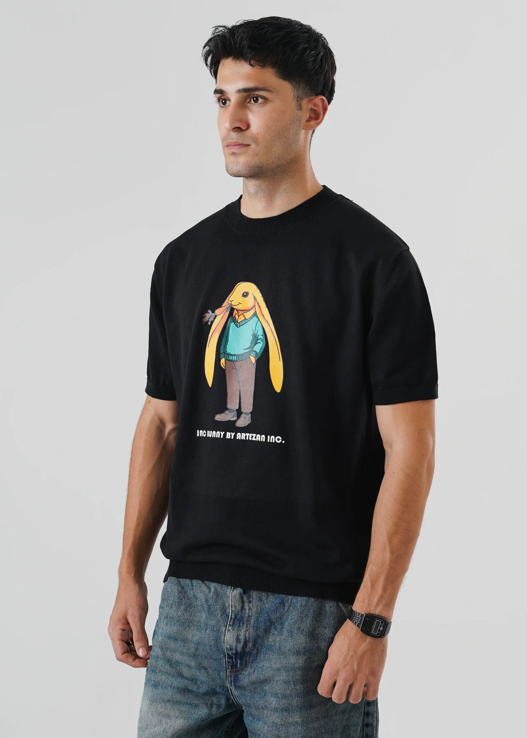 Artezan Inc RTW Solids Cotton T-Shirt Bunny Knit Casual Collection
