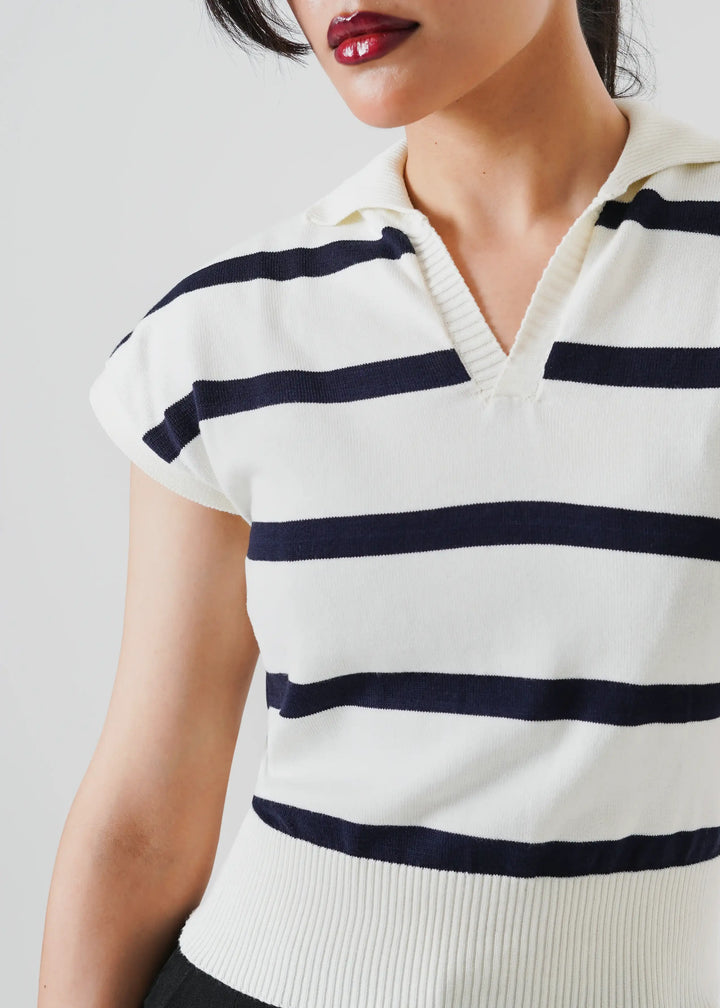 Artezan Inc RTW Solids Cotton Polo Stripped Cropped Casual Collection