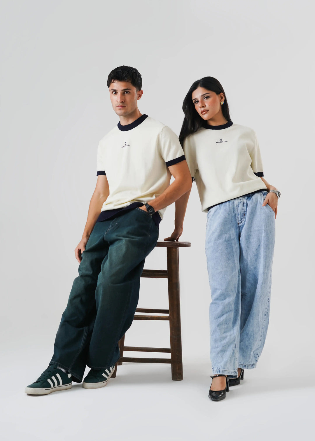 Artezan Inc RTW Solids Cotton T-Shirt Ringer Coconut Milk Casual Collection