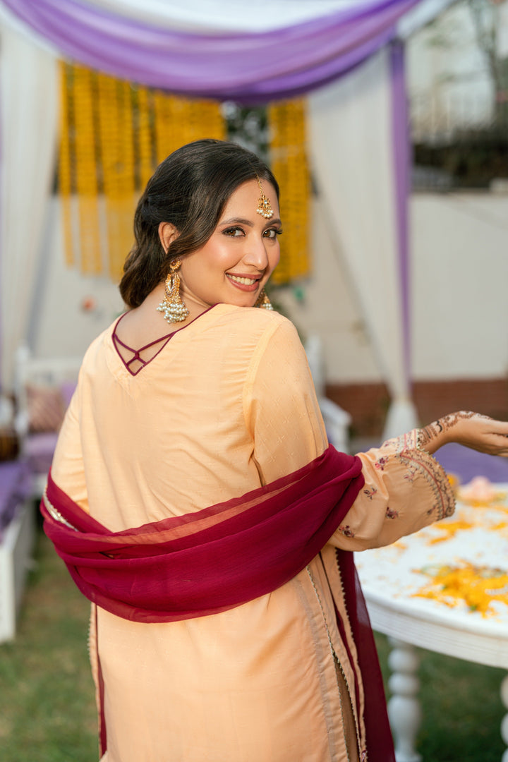 Omal by Komal Pret 3 Piece Dobby Suit Jahan- Festive Collection