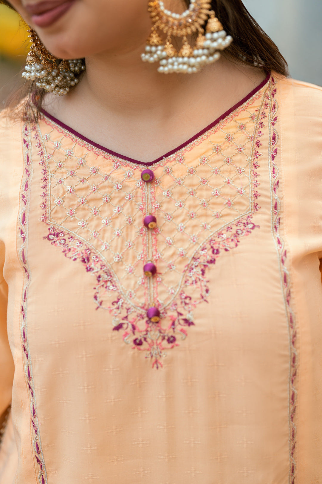 Omal by Komal Pret 3 Piece Dobby Suit Jahan- Festive Collection
