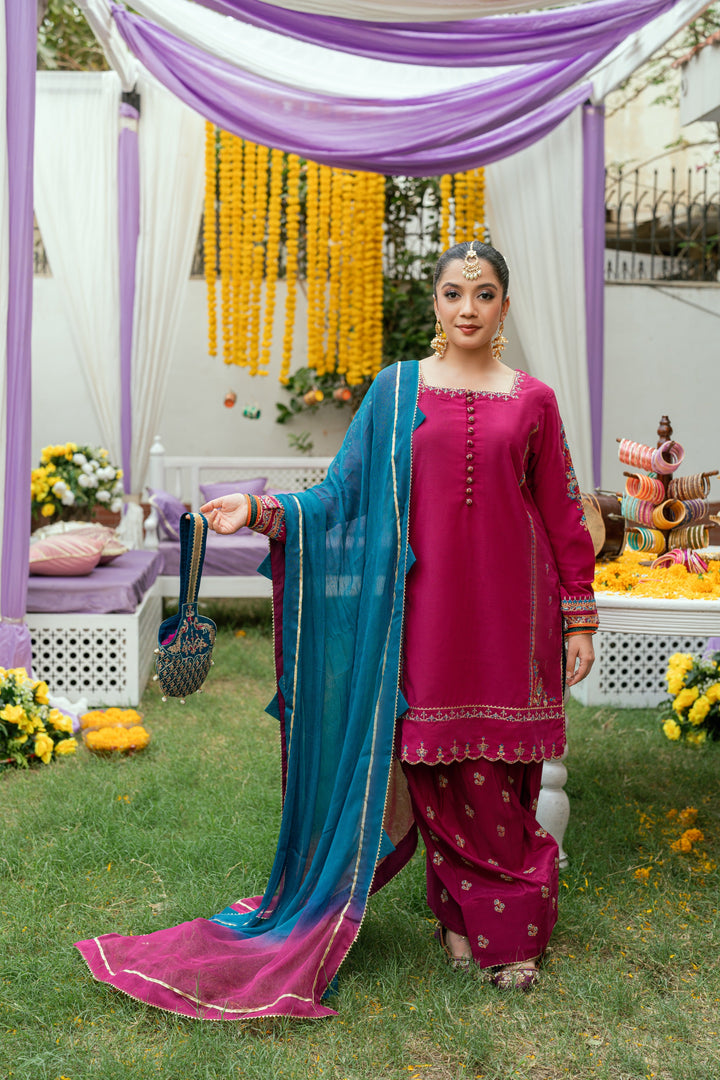 Omal by Komal Pret 3 Piece Dobby Suit Reham- Festive Collection