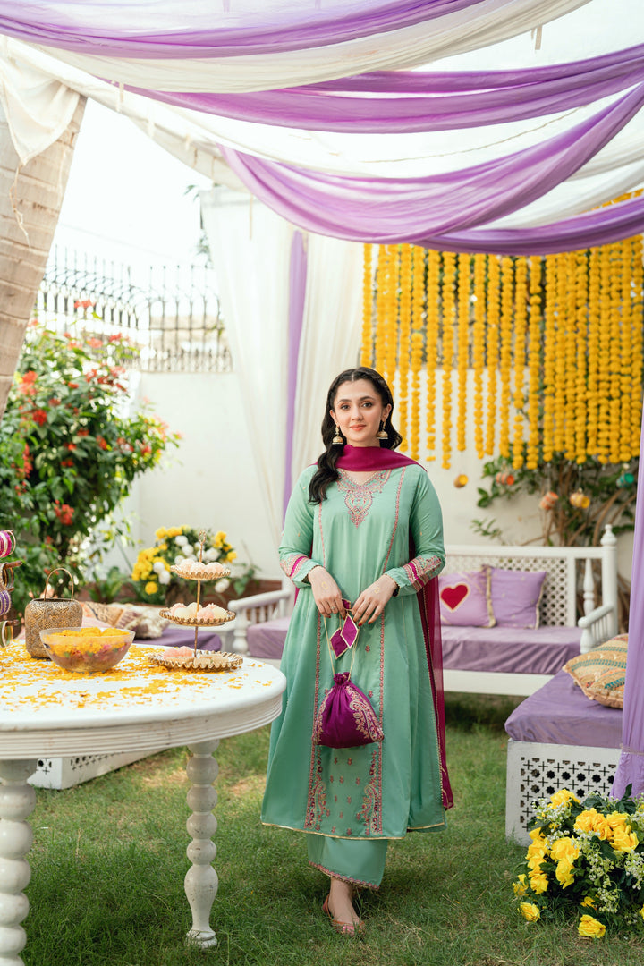 Omal by Komal Pret 3 Piece Dobby Suit Dua- Festive Collection