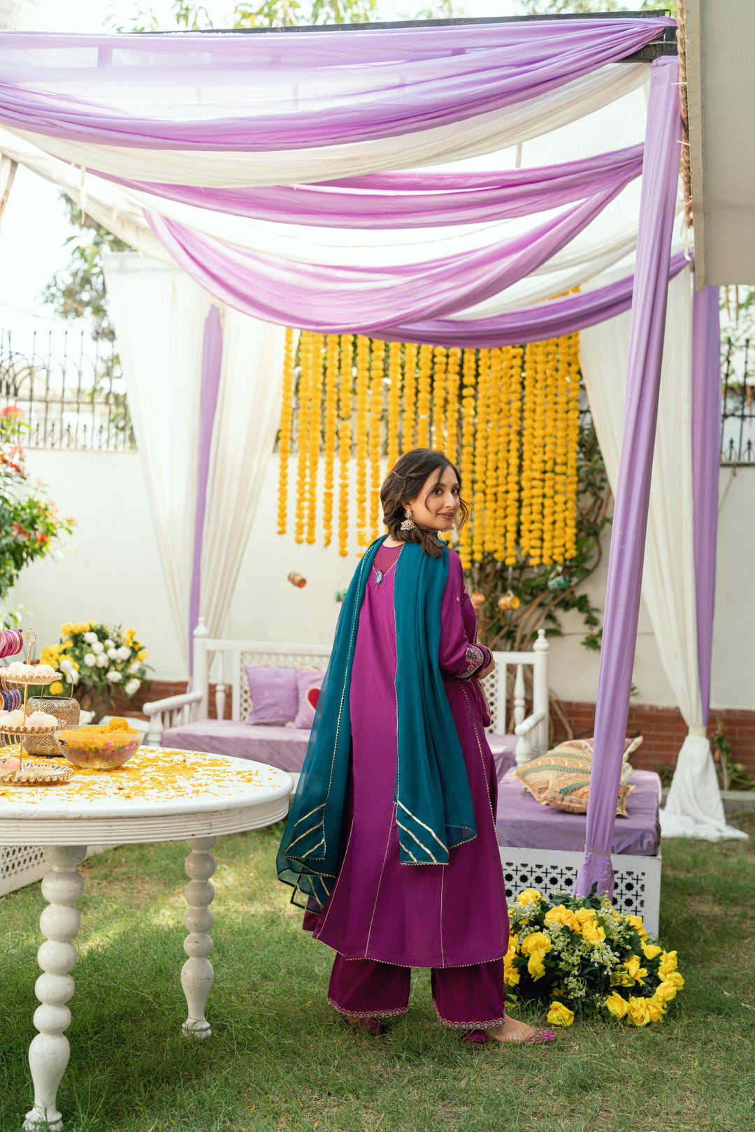 Omal by Komal Pret 3 Piece Poly Jacquard Suit Shanze- Festive Collection