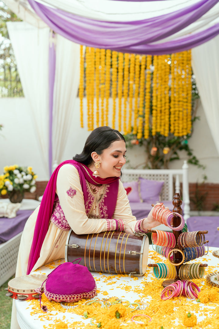 Omal by Komal Pret 3 Piece Dobby Suit Samar- Festive Collection