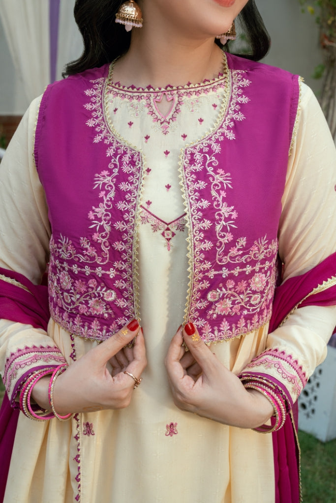 Omal by Komal Pret 3 Piece Dobby Suit Samar- Festive Collection