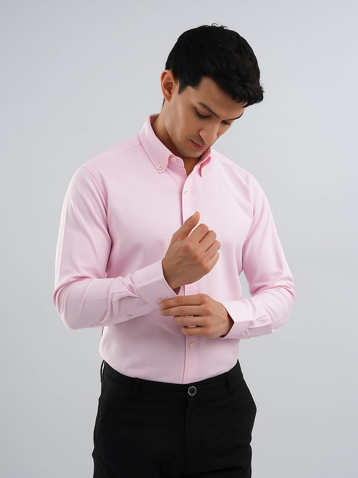 Brumano Ready To Wear Shirts Men 1 Piece Cotton Pink Oxford Button Down Shirt 0-31-025-6083 - Summer Collection