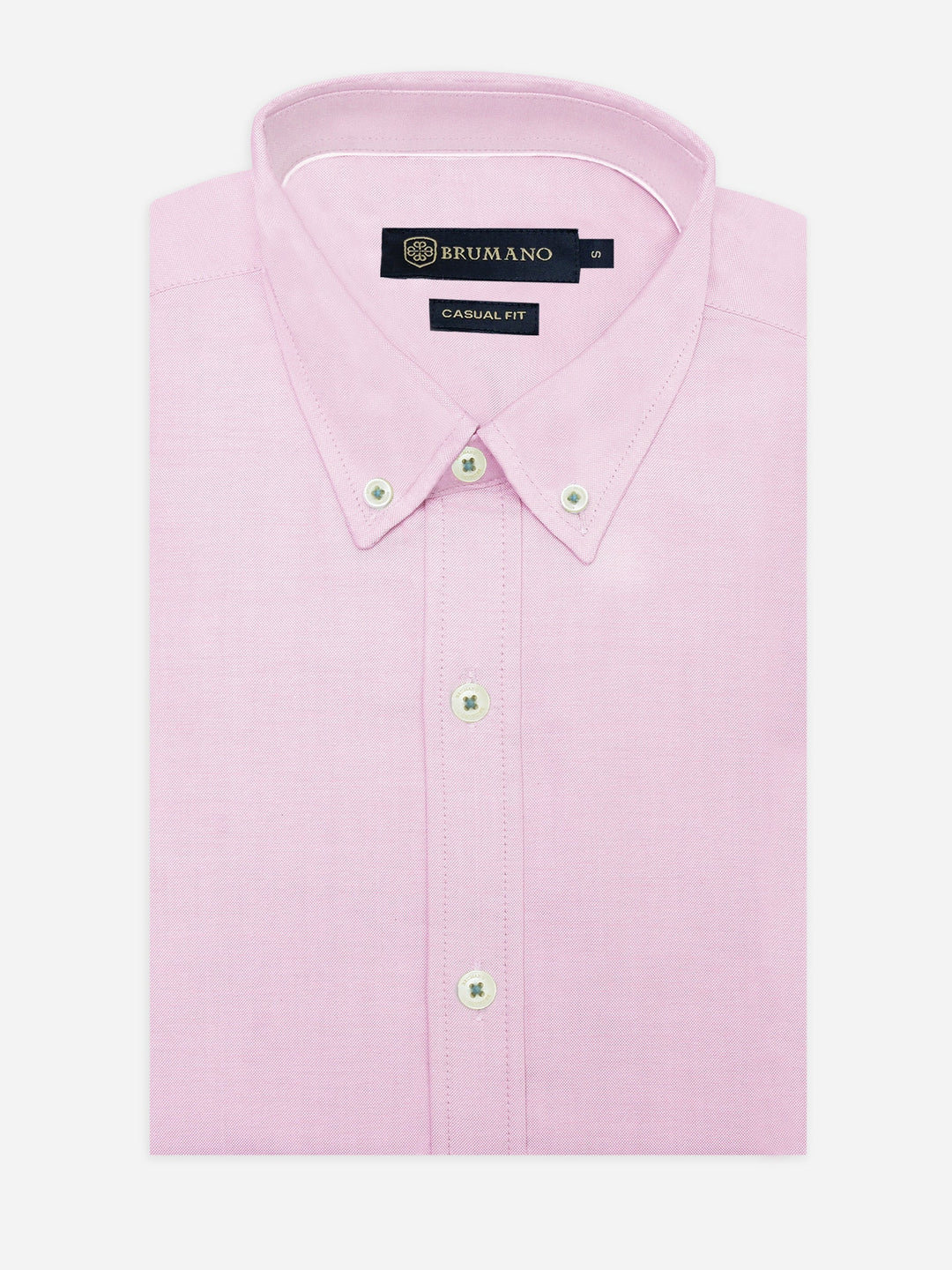Brumano Ready To Wear Shirts Men 1 Piece Cotton Pink Oxford Button Down Shirt 0-31-025-6083 - Summer Collection