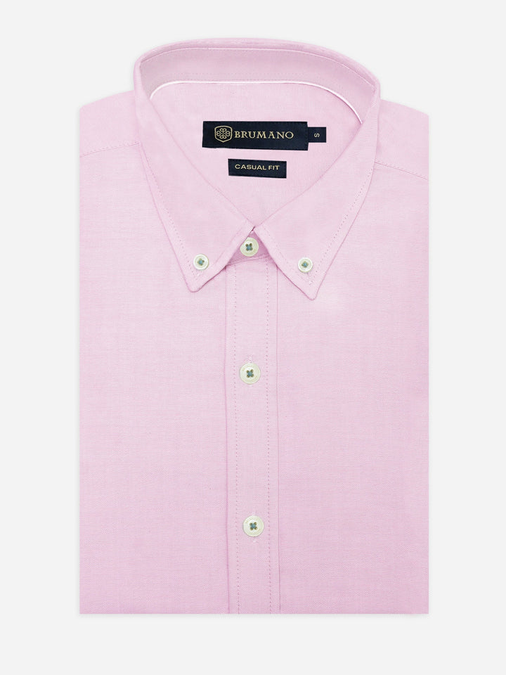 Brumano Ready To Wear Shirts Men 1 Piece Cotton Pink Oxford Button Down Shirt 0-31-025-6083 - Summer Collection