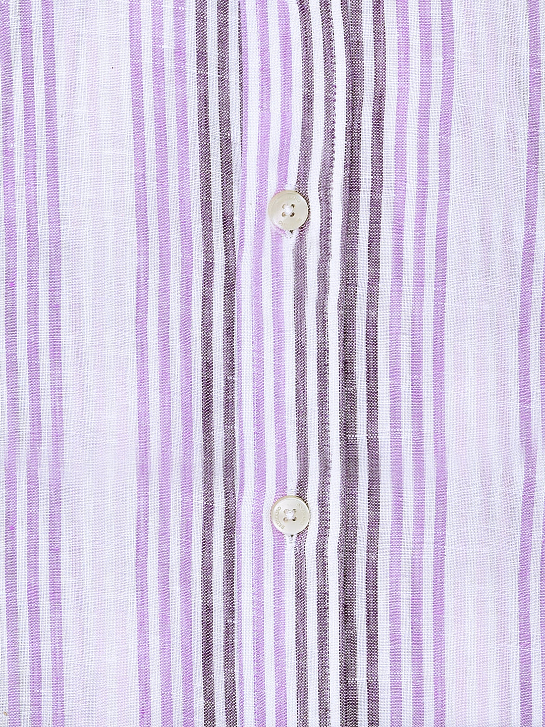 Brumano Ready To Wear Shirts Men 1 Piece Cotton Pink & Purple 100% Linen Striped Shirt 0-31-024-3281 - Summer Collection