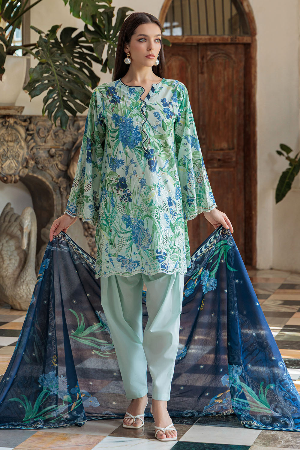 Mitti ki Khusboo by Gul Ahmed Unstitched Embroidered Lawn 3 Piece Suit GA26UMK CL-52483 - Summer Collection