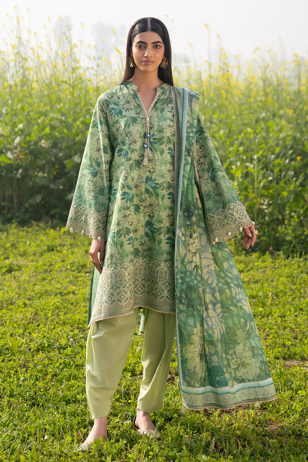Mitti ki Khusboo by Gul Ahmed Unstitched Embroidered Lawn 3 Piece Suit GA26UMK CL-52637 - Summer Collection