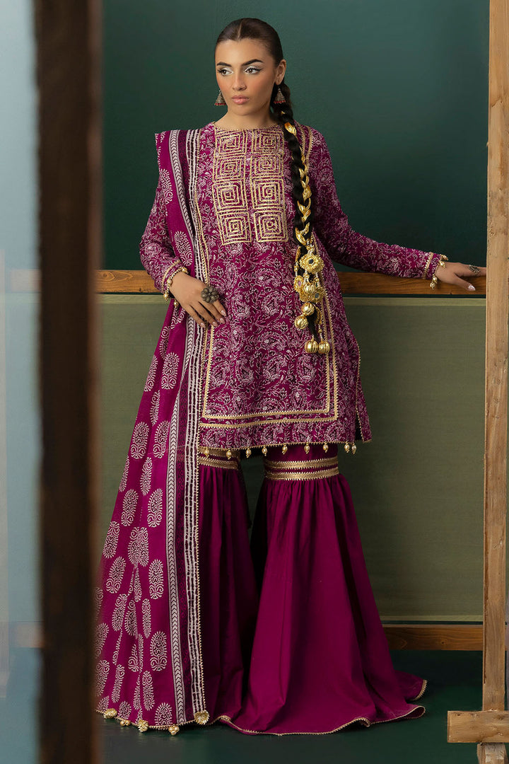 Heritage by Gul Ahmed Unstitched Embroidered Lawn 3 Piece Suit GA26UFH CL-62041 - Summer Collection