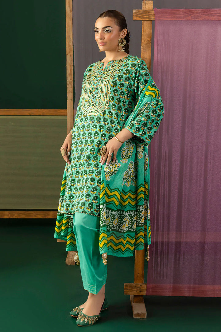 Heritage by Gul Ahmed Unstitched Embroidered Lawn 3 Piece Suit GA26UFH CL-62044 - Summer Collection