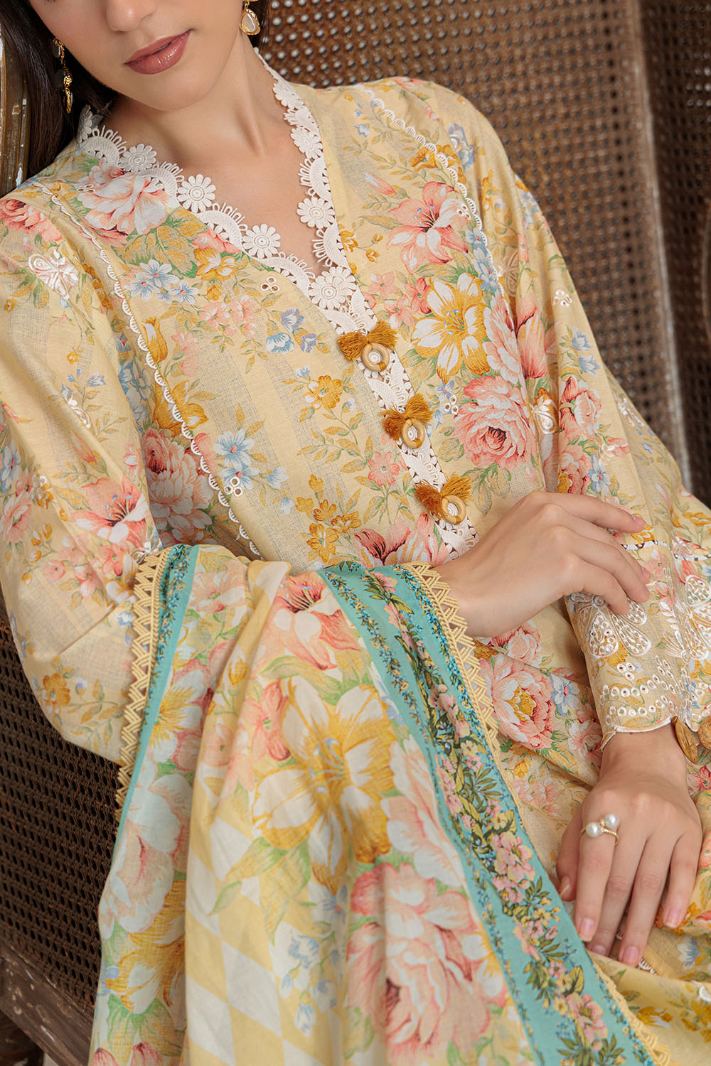 Mitti ki Khusboo by Gul Ahmed Unstitched Embroidered Lawn 3 Piece Suit GA26UMK CL-62083 - Summer Collection