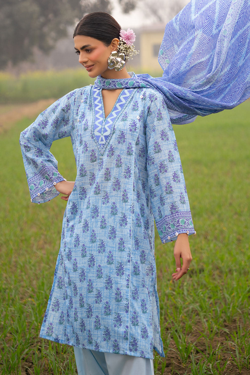 Mitti ki Khusboo by Gul Ahmed Unstitched Embroidered Lawn 3 Piece Suit GA26UMK CL-62157 - Summer Collection