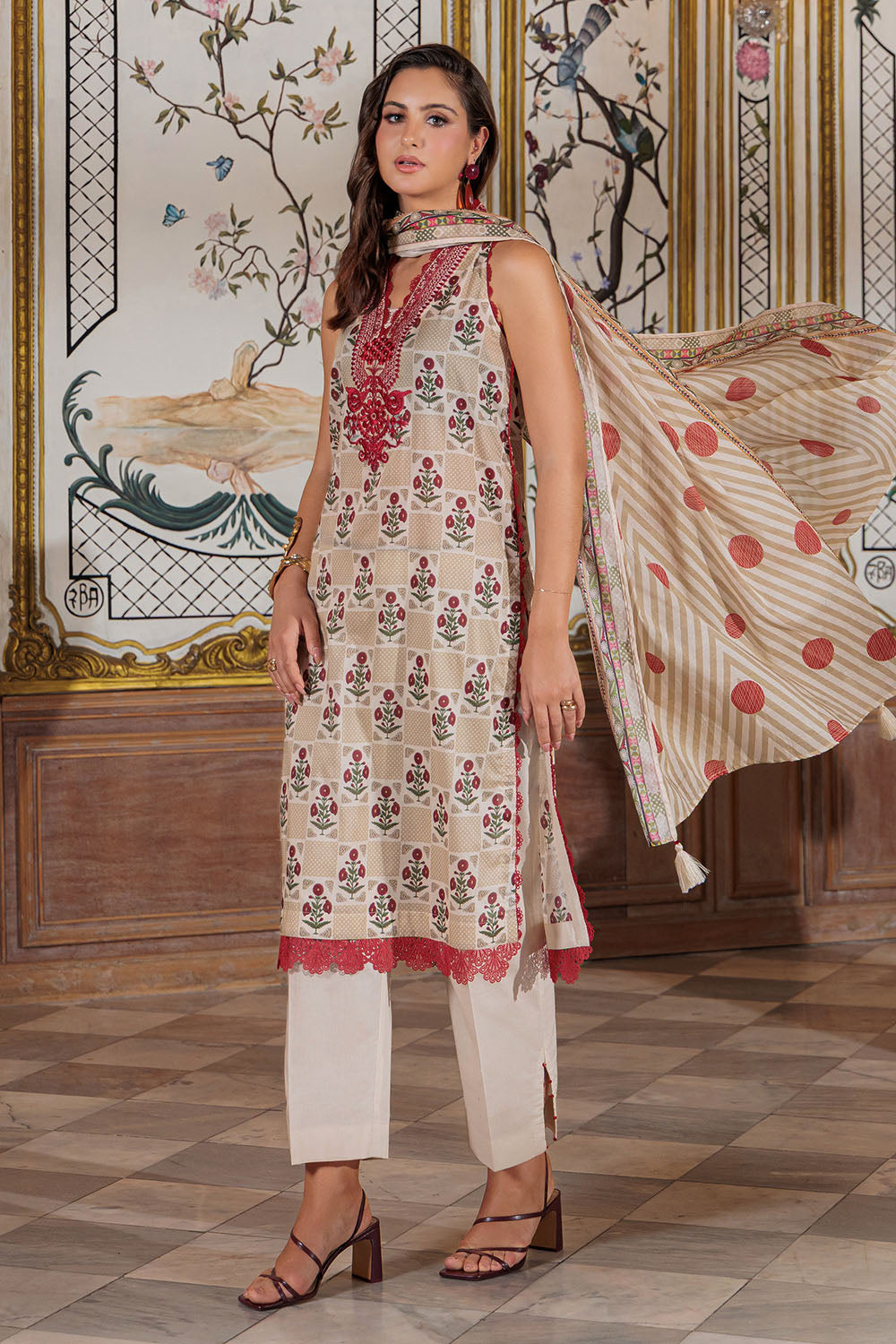 Mitti ki Khusboo by Gul Ahmed Unstitched Embroidered Lawn 3 Piece Suit GA26UMK CL-62163 - Summer Collection