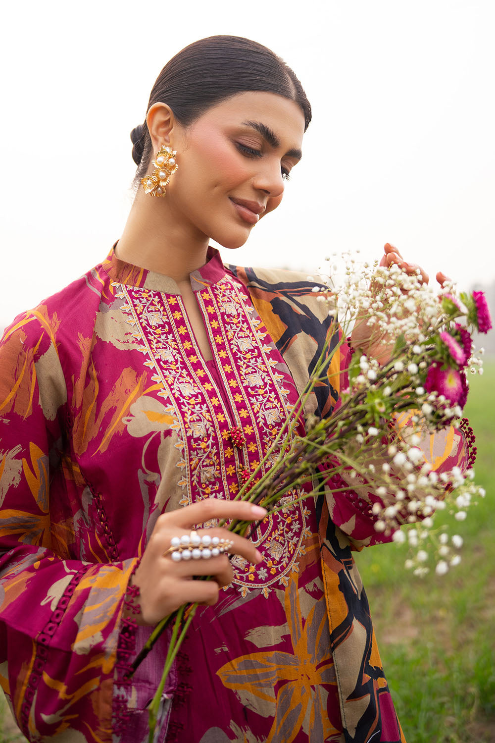 Mitti ki Khusboo by Gul Ahmed Unstitched Embroidered Lawn 3 Piece Suit GA26UMK CL-62193 - Summer Collection