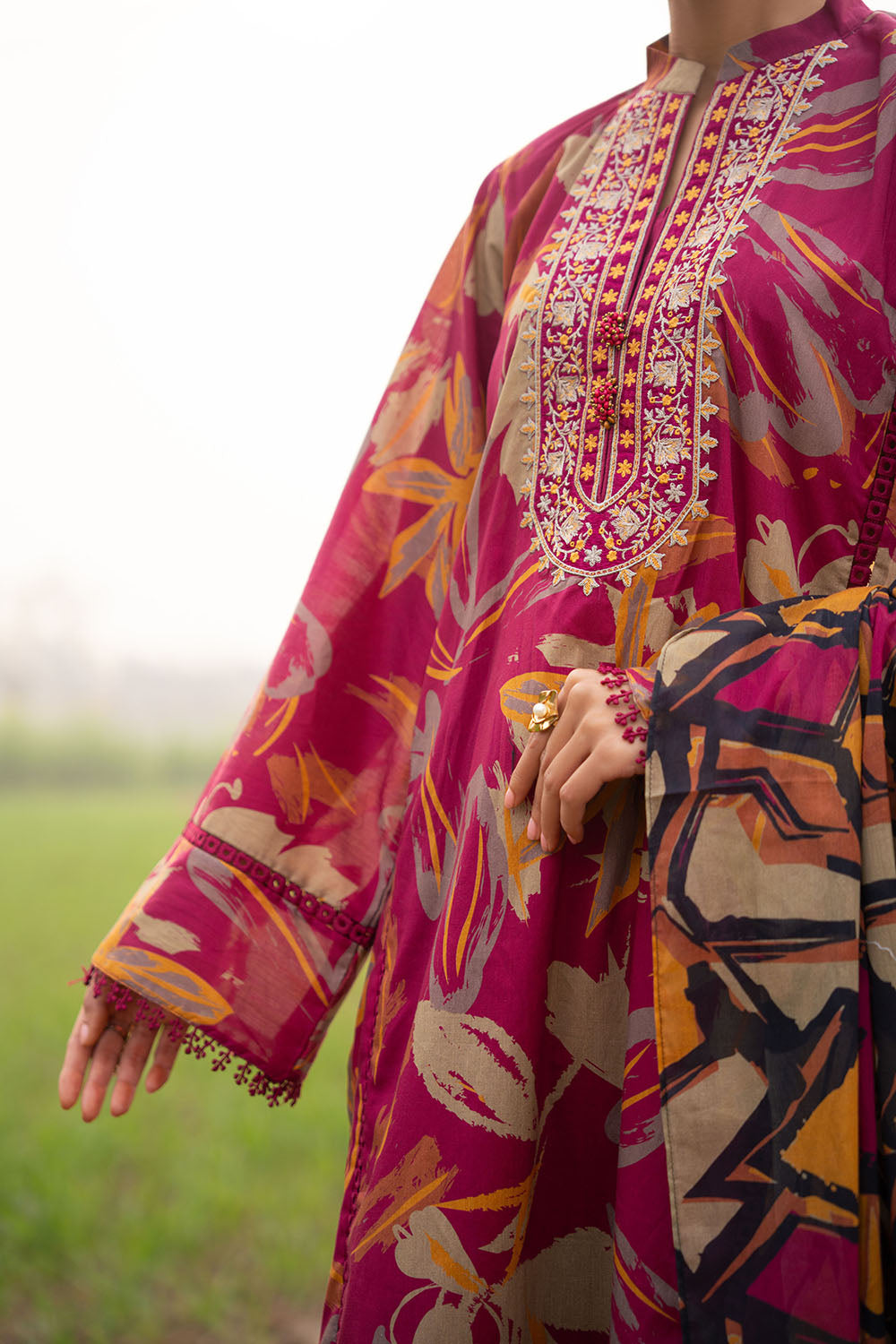 Mitti ki Khusboo by Gul Ahmed Unstitched Embroidered Lawn 3 Piece Suit GA26UMK CL-62193 - Summer Collection