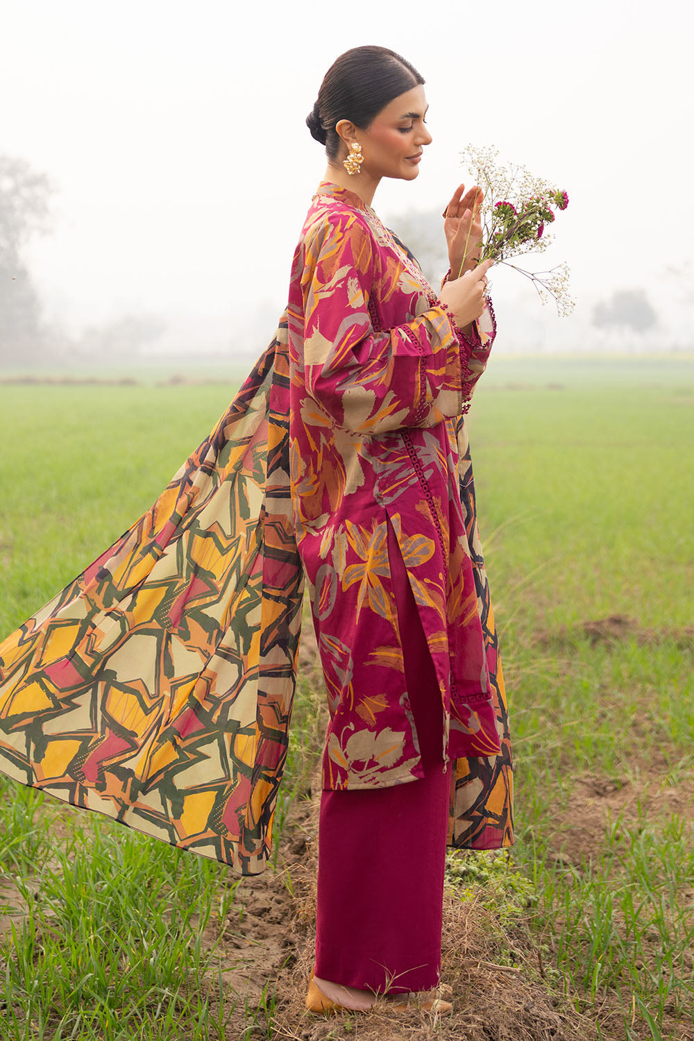 Mitti ki Khusboo by Gul Ahmed Unstitched Embroidered Lawn 3 Piece Suit GA26UMK CL-62193 - Summer Collection