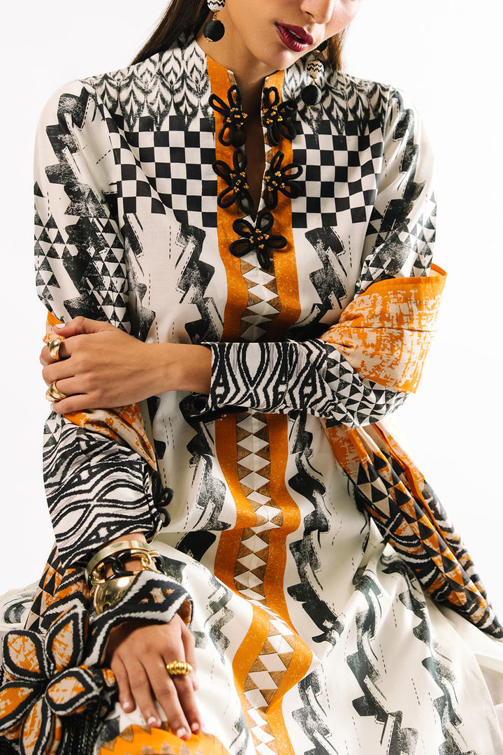 Heritage by Gul Ahmed Unstitched Printed Lawn 3 Piece Suit GA26UFH CL-62089 - Summer Collection