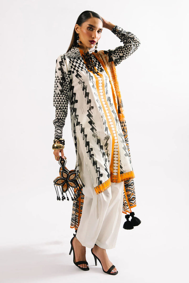 Heritage by Gul Ahmed Unstitched Printed Lawn 3 Piece Suit GA26UFH CL-62089 - Summer Collection