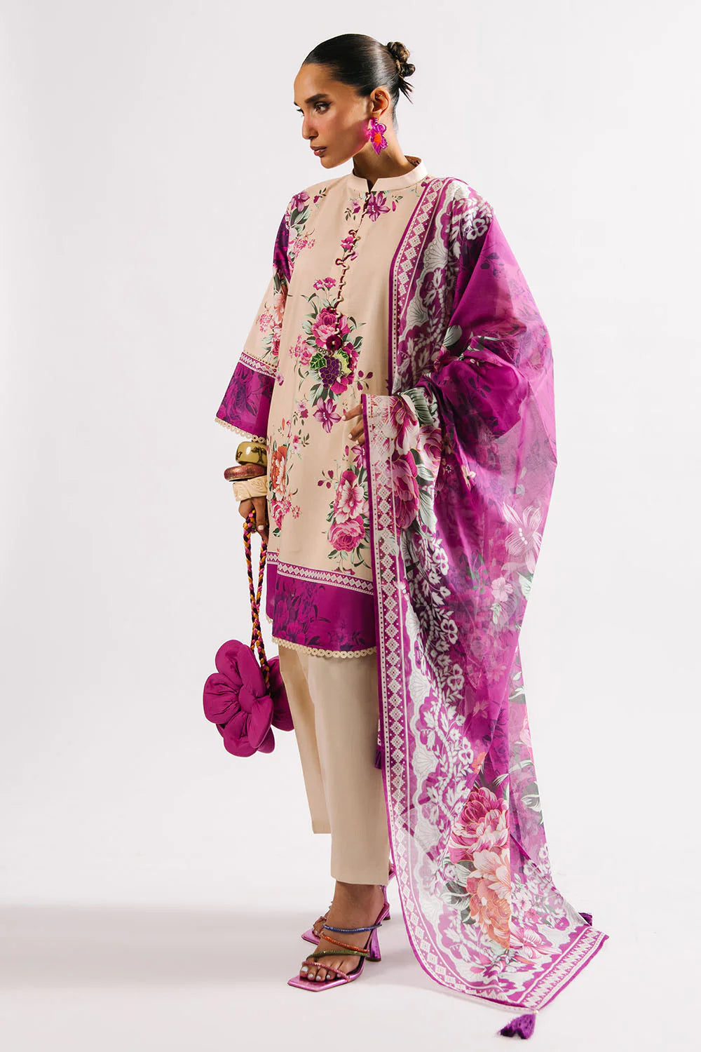 Heritage by Gul Ahmed Unstitched Printed Lawn 3 Piece Suit GA26UFH CL-62137 - Summer Collection