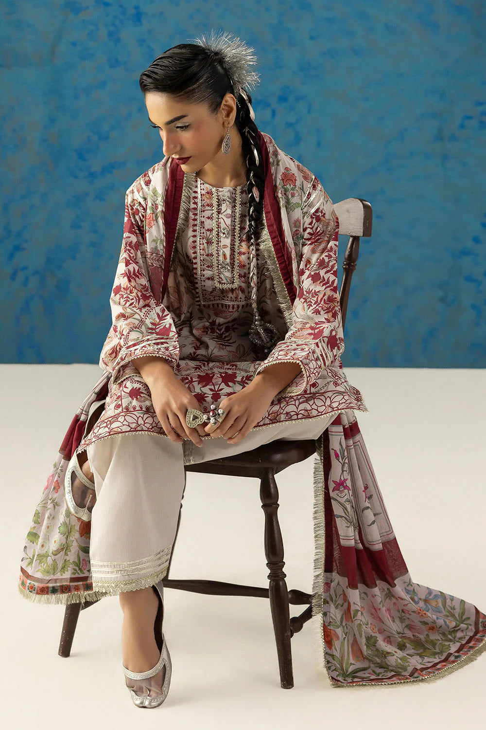 Heritage by Gul Ahmed Unstitched Printed Lawn 3 Piece Suit GA26UFH CL-62138 - Summer Collection