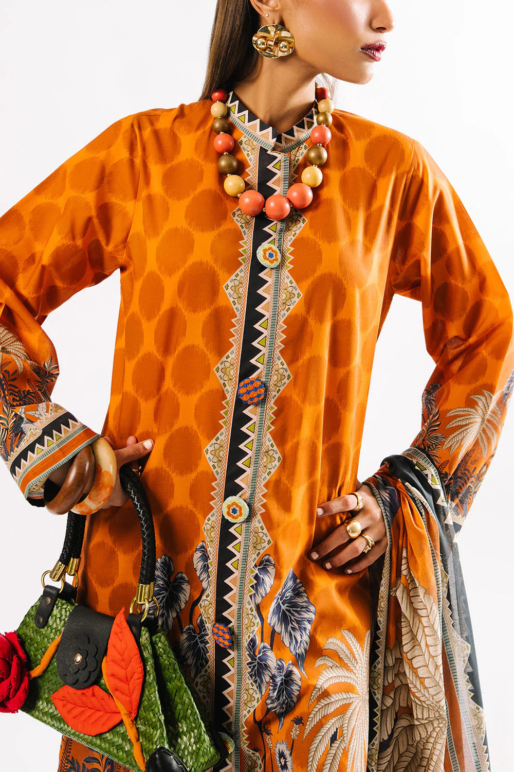 Heritage by Gul Ahmed Unstitched Printed Lawn 3 Piece Suit GA26UFH CL-62156 - Summer Collection