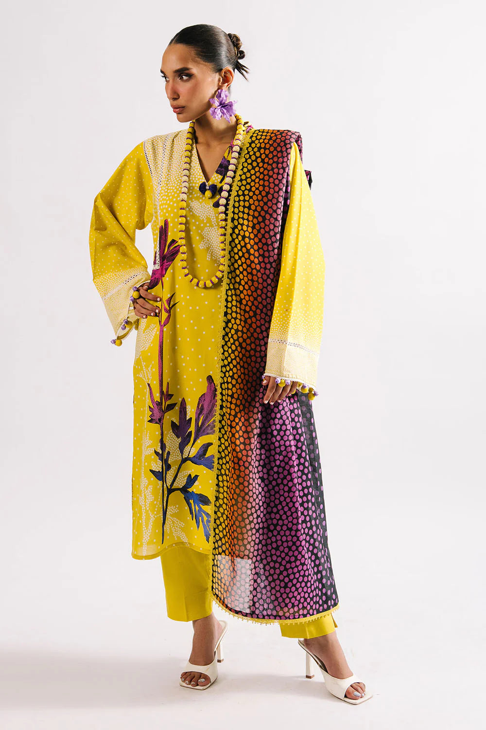 Heritage by Gul Ahmed Unstitched Printed Lawn 3 Piece Suit GA26UFH CL-62160 - Summer Collection