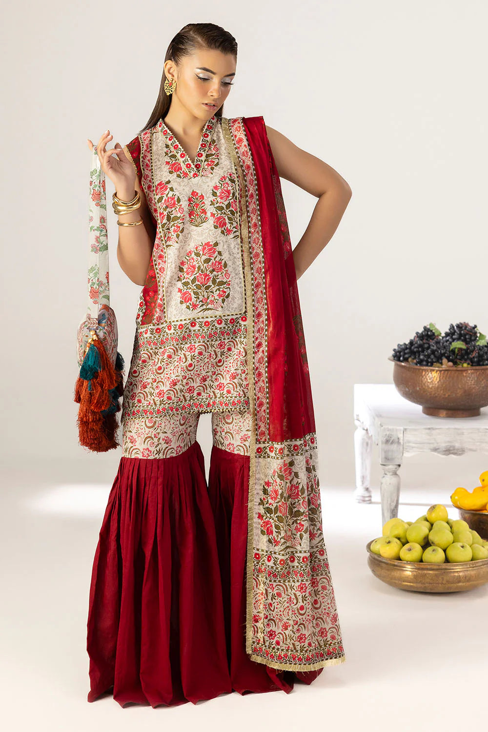 Heritage by Gul Ahmed Unstitched Printed Lawn 3 Piece Suit GA26UFH CL-62179 - Summer Collection