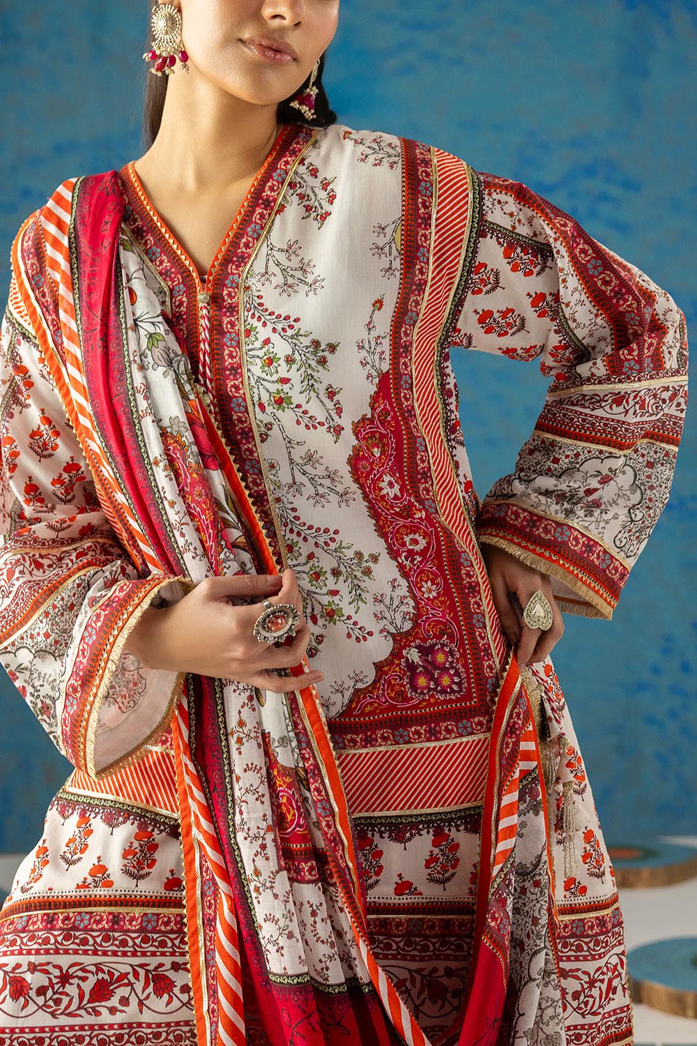Heritage by Gul Ahmed Unstitched Printed Lawn 3 Piece Suit GA26UFH CL-62181 - Summer Collection