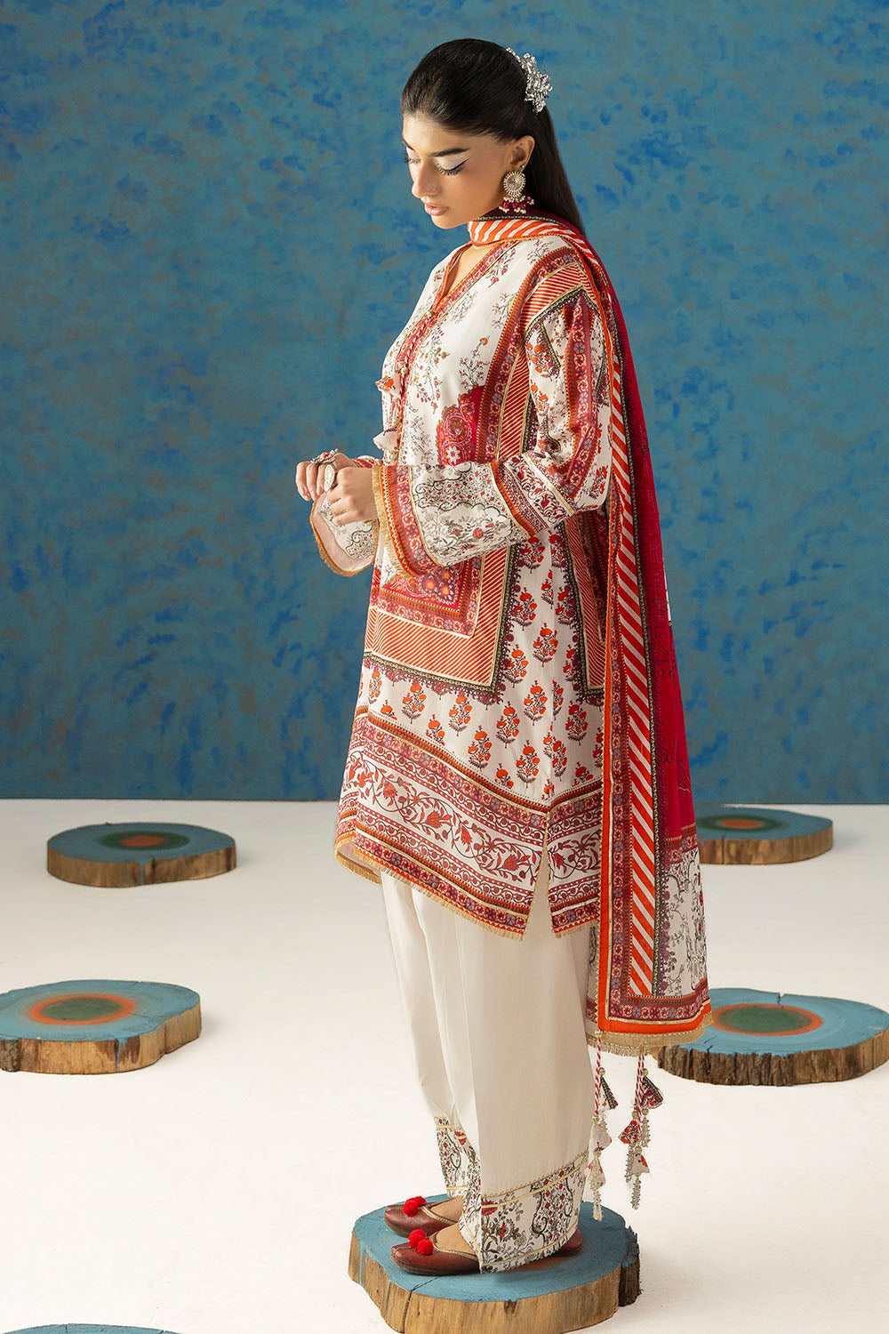 Heritage by Gul Ahmed Unstitched Printed Lawn 3 Piece Suit GA26UFH CL-62181 - Summer Collection