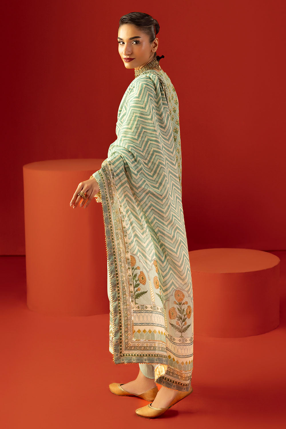 Heritage by Gul Ahmed Unstitched Printed Lawn 3 Piece Suit GA26UFH CL-62211 - Summer Collection