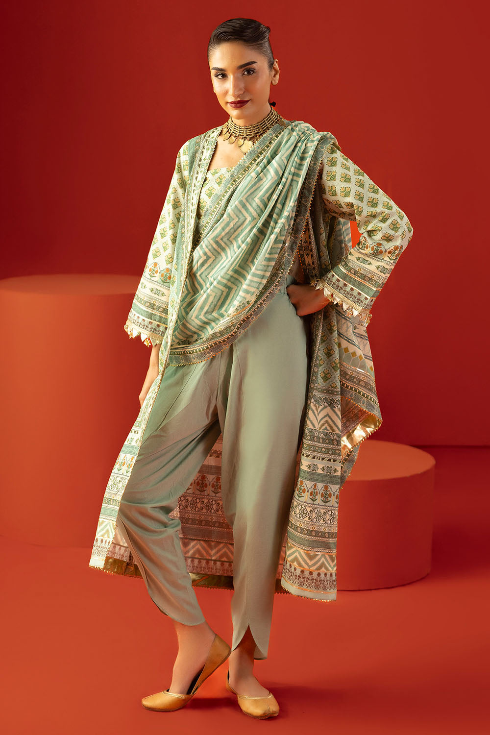 Heritage by Gul Ahmed Unstitched Printed Lawn 3 Piece Suit GA26UFH CL-62211 - Summer Collection
