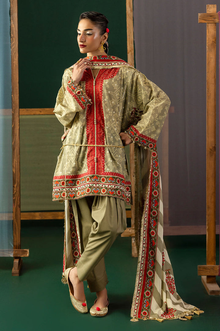 Heritage by Gul Ahmed Unstitched Printed Lawn 3 Piece Suit GA26UFH CL-62247 - Summer Collection