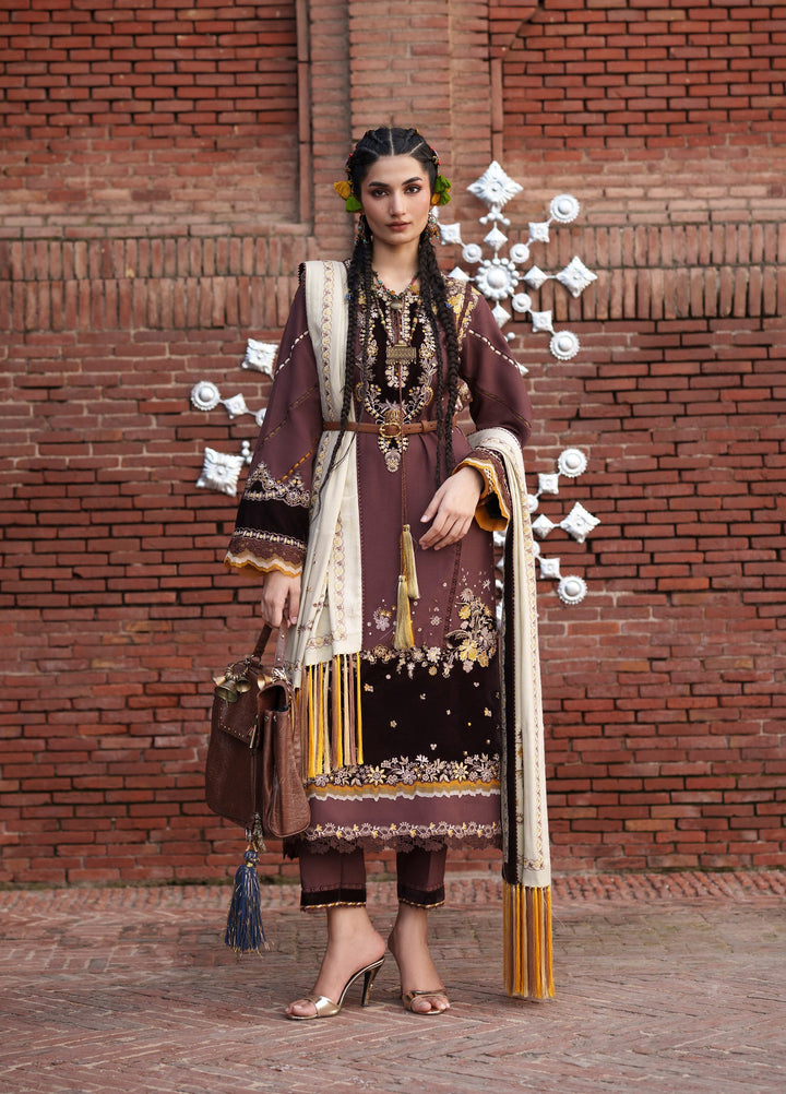 Gulnar by Bin Ilyas Unstitched Embroidered Karandi 3 Piece Suit BI26UGK 1015A - Festive Collection